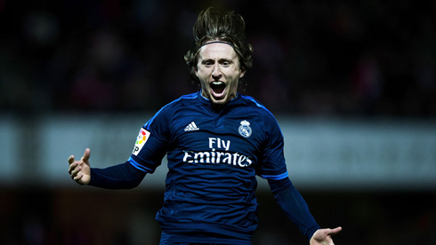 Luka Modric playing for Real Madrid