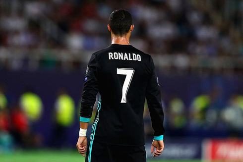 Cristiano Ronaldo in a Real Madrid shirt in 2017-18