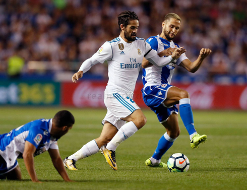 Isco in action in Deportivo 0-3 Real Madrid