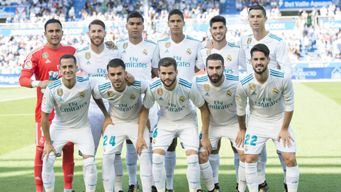 Real Madrid starting eleven vs Alavés, in La Liga 2017