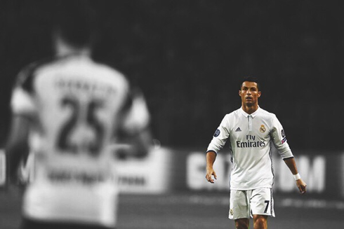 Cristiano Ronaldo black and white