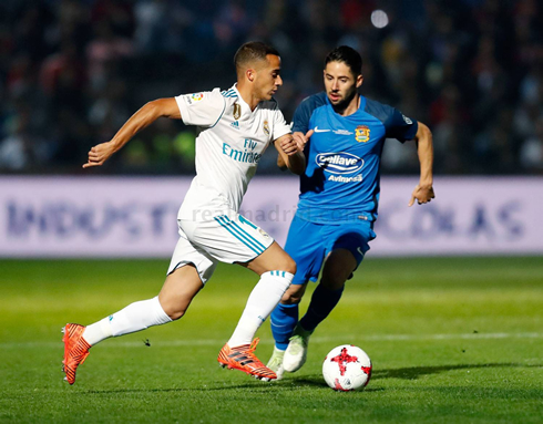 Lucas Vázquez in action in the Copa del Rey in 2017-18