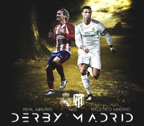 Atletico Madrid vs Real Madrid poster in 2017