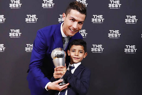 Cristiano Ronaldo and his son Cristiano Junior