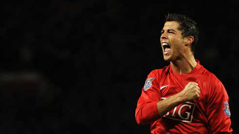 Ronaldo showing his passion for Man United
