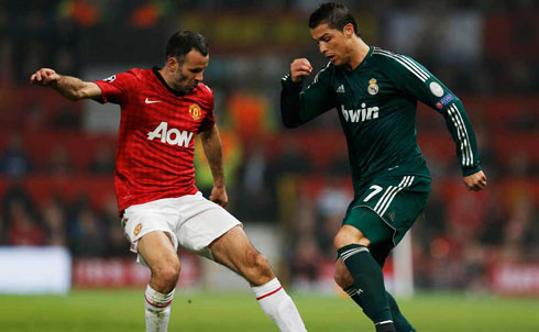 Ronaldo vs Ryan Giggs in Real Madrid vs Manchester United
