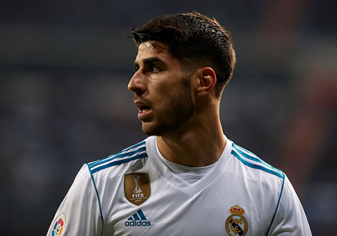 Marco Asensio in a Real Madrid shirt in 2018