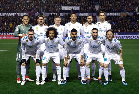 Real Madrid starting lineup vs Levante in La Liga 2018