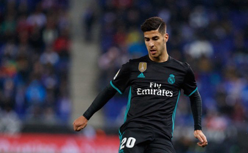 Marco Asensio in a Real Madrid black shirt in 2018