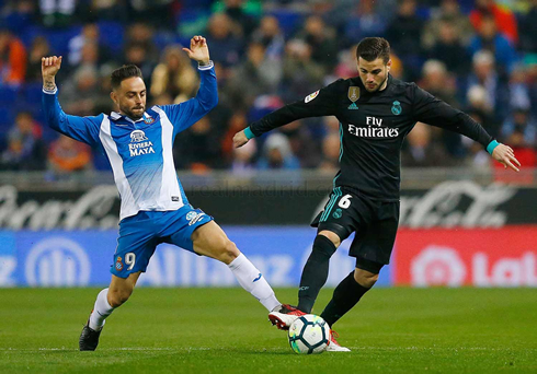 Nacho in action for Real Madrid in 2018