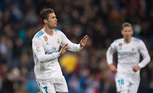 Cristiano Ronaldo calm celebration in 2018