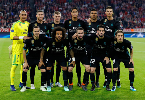 Real Madrid starting eleven vs Bayern Munich in 2018