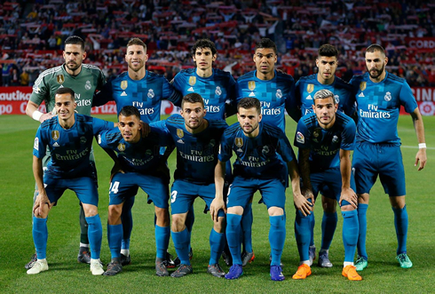 Real Madrid lineup vs Sevilla in May of 2018