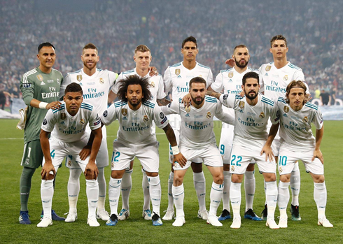 Real Madrid starting lineup in UCL Final vs Liverpool in 2018