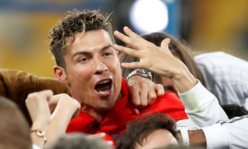 Cristiano Ronaldo euphoric after winning Champions League in 2018
