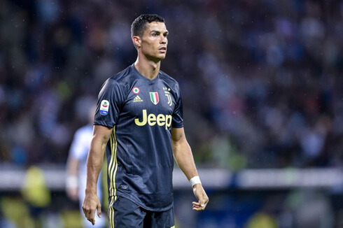 Cristiano Ronaldo wearing Juventus black uniform