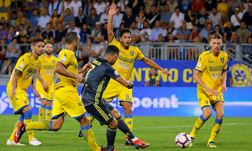 Cristiano Ronaldo goal in Frosinone vs Juventus in September of 2018