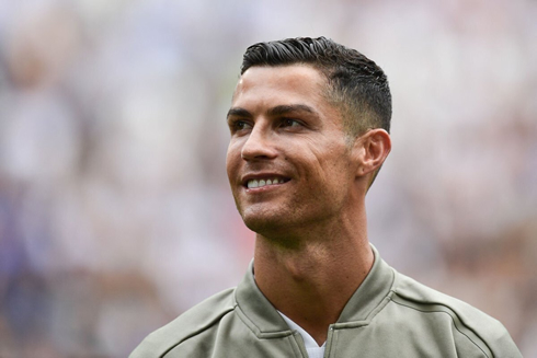 Cristiano Ronaldo smiling of happiness in Juventus
