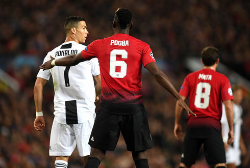 Cristiano Ronaldo and Pogba in Manchester United vs Juventus in 2018