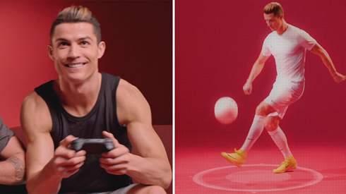 Cristiano Ronaldo playing his own video game