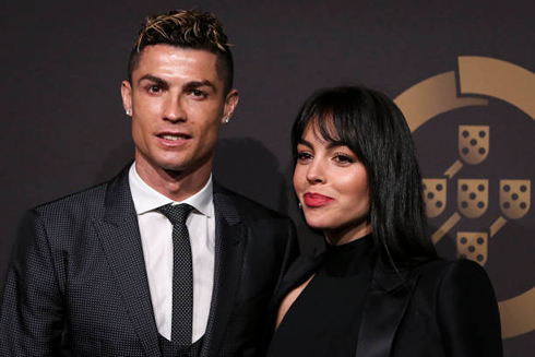 Cristiano Ronaldo and girlfriend Georgina attending an awards ceremony