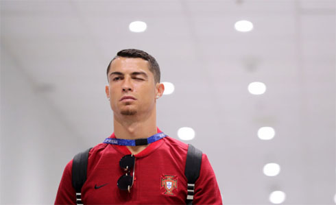 Cristiano Ronaldo with Portugal in the 2018 FIFA World Cup