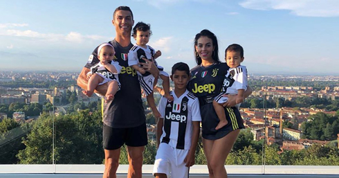 Ronaldo and Georgina with his 4 sons