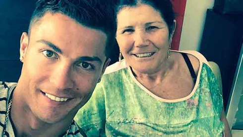 Cristiano Ronaldo and his mother