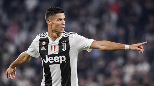 Cristiano Ronaldo playing for Juventus in 2019