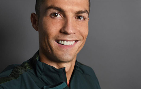 Cristiano Ronaldo smiling to a selfie