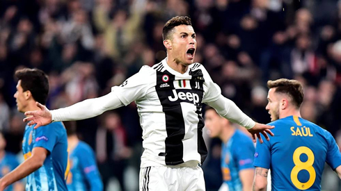 Cristiano Ronaldo joy after scoring against Atletico Madrid