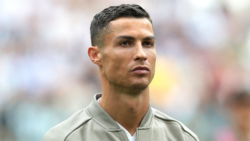 Cristiano Ronaldo looking bored and upset