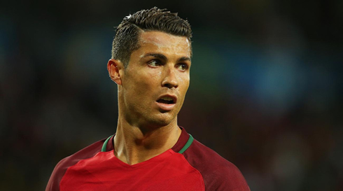 Cristiano Ronaldo in a game for Portugal