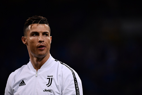 Cristiano Ronaldo wearing a Juventus jacket