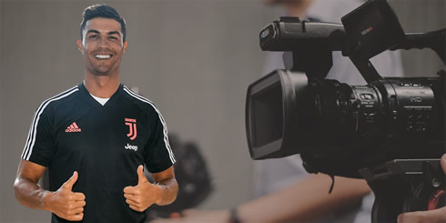 Cristiano Ronaldo and TV cameras