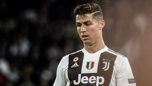 Cristiano Ronaldo playing for Juventus in 2019