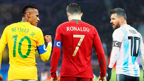 Neymar, Ronaldo and Messi