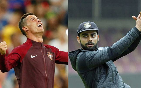 Cristiano Ronaldo and Virat Kohli