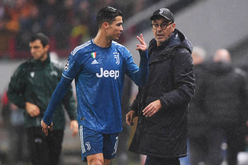 Cristiano Ronaldo unhappy with Sarri for being subbed off