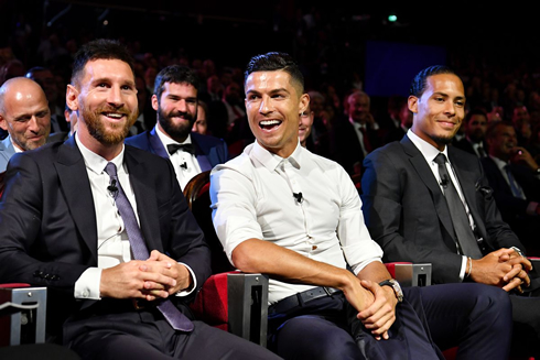 Messi, Ronaldo and Van Dijk in awards ceremony
