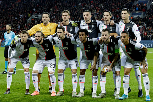 Juventus starting lineup vs Bayer Leverkusen in December of 2019