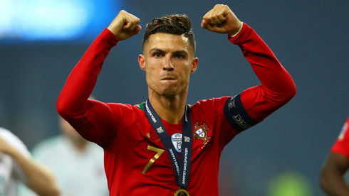 Cristiano Ronaldo celebrates Portugal title