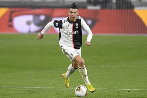 Cristiano Ronaldo in action in Juventus vs Inter for the Serie A