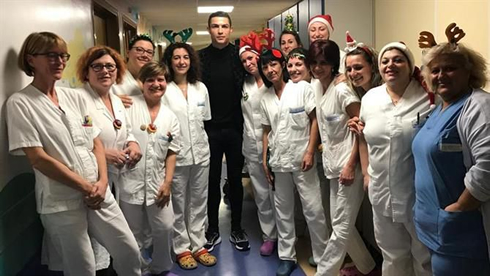 Cristiano Ronaldo visiting hospitals