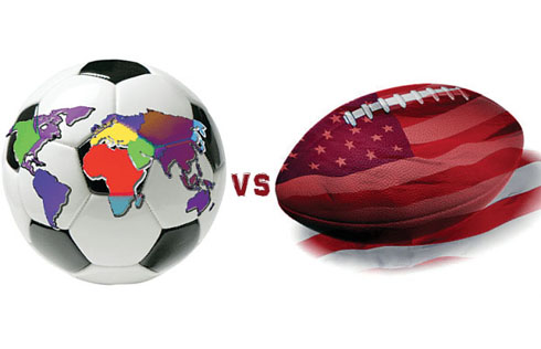 Soccer football vs american football