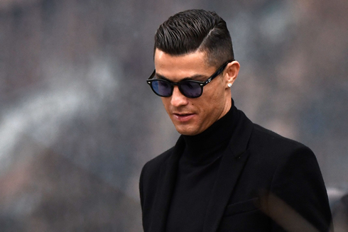 Cristiano Ronaldo dressed in black