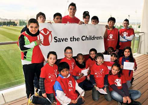 Cristiano Ronaldo and the Save the Children foundation