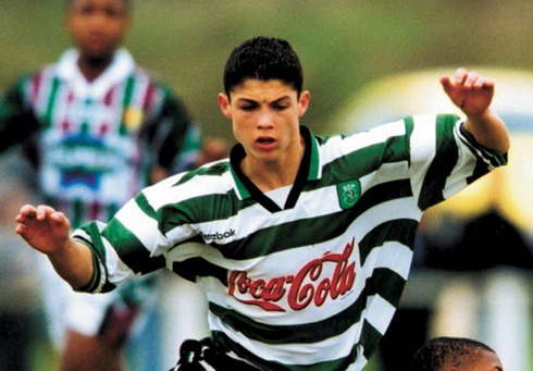 Cristiano Ronaldo at an young age in Sporting