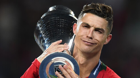 Cristiano Ronaldo winning the EURO 2016 for Portugal