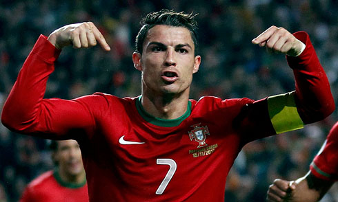 Cristiano Ronaldo scoring goals for Portugal